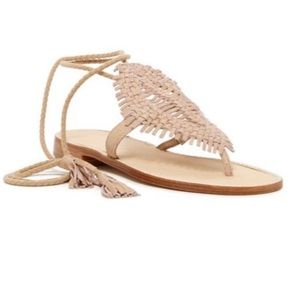 Joie Suede Lace Up Sandals